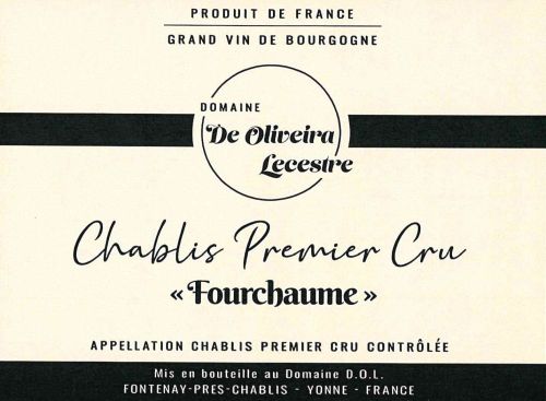 2024 Chablis Premier Cru "Fourchaume" - Domaine De Oliveira Lecestre