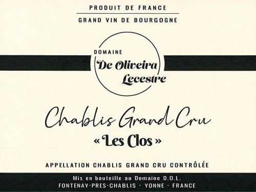 2023 Chablis Grand Cru "Les Clos" - Domaine De Oliveira Lecestre